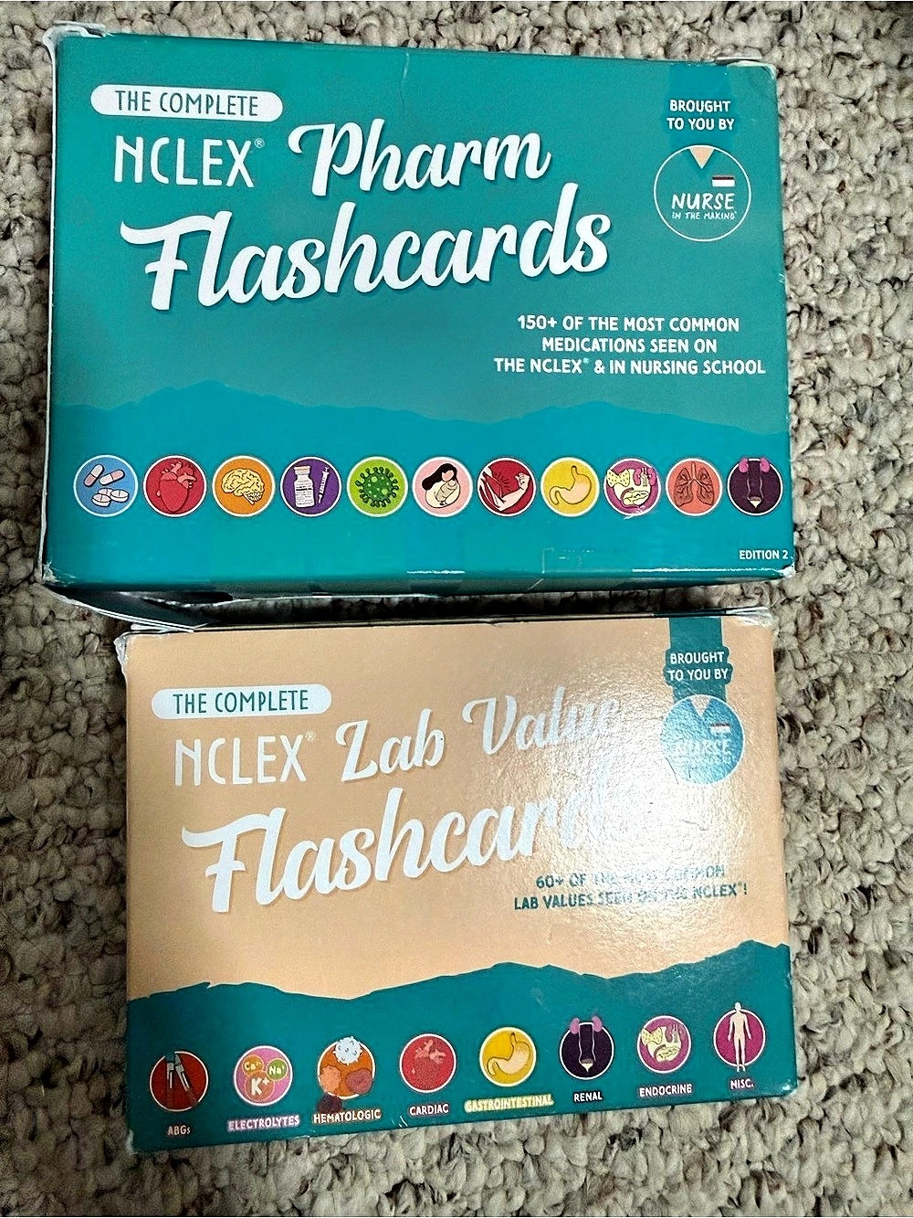 Nurse in the Making The Complete NCLEX Pharm and Lab Value Flashcards Bundle